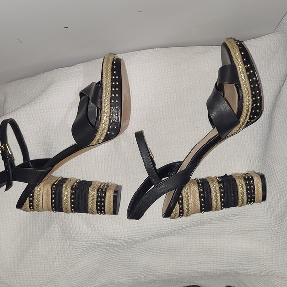 ALDO size 7.5 Black Women's Strappy Heels - Picture 6 of 13